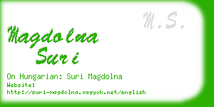 magdolna suri business card